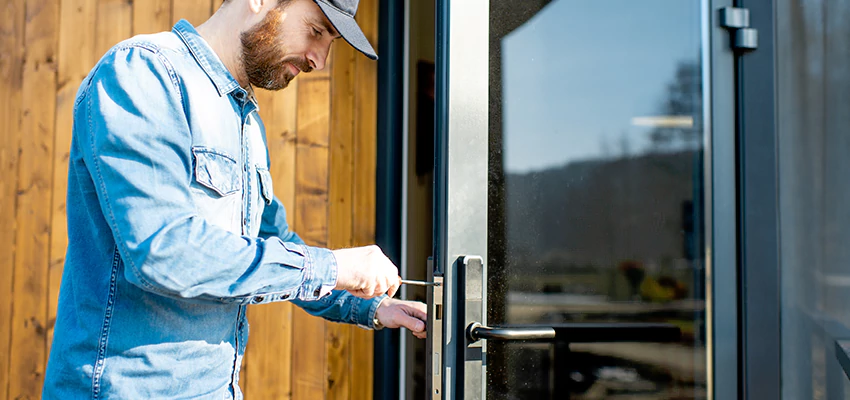 Frameless Glass Storefront Door Locks Replacement in Silver Lakes, CA